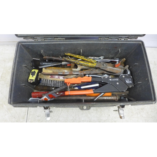 5020 - 3 plastic tool boxes, all sold with a selection of assorted hand tools