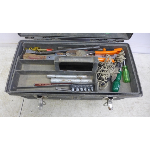 5020 - 3 plastic tool boxes, all sold with a selection of assorted hand tools