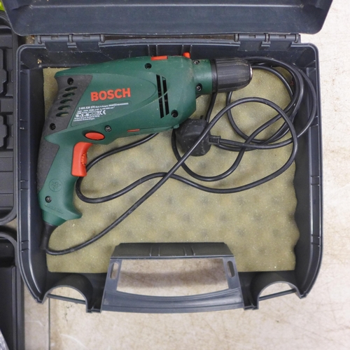 5038 - A Bosch A26270 240V corded drill with a Challenge Xtreme 1050W impact drill