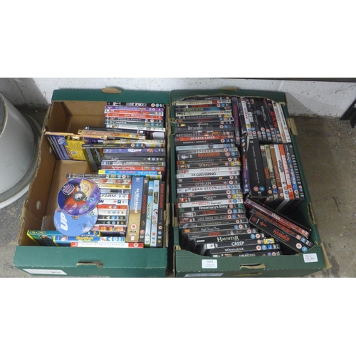 5041 - A box of horror genre DVDs including Hammer, Dracula, Halloween, Blair Witch, American Horror Story,... 