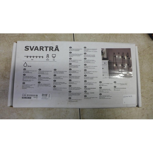 5043 - 2 anglepoise style vintage effect desk lamps and a pack of 12 Ikea Svartra string lights