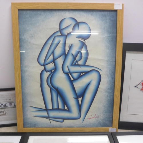 5045 - A selection of picture frames and framed prints including prints by Richard McNeil, 'Not At All Jack... 