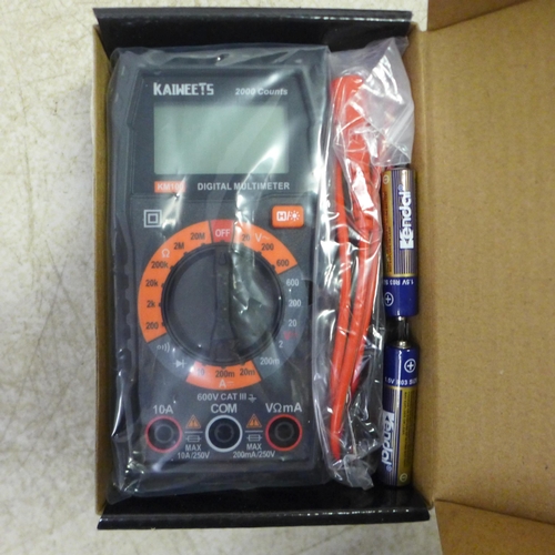 5058 - A box of universal Kaiweets tools including smart multimeters, digital multimeters, socket testers, ... 