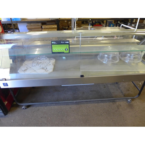 5185 - An IFI Pesaro-I glass display catering counter - 200cm x 100cm x 75cm  *This lot is subject to VAT