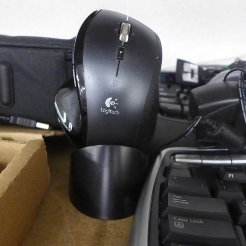 5070 - A quantity of PC keyboards and mice including a Microsoft Natural Wireless Ergonomic keyboard 7000 a... 