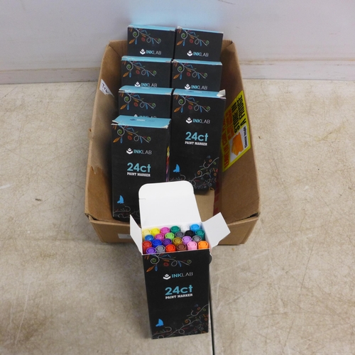 5073 - 8 boxes of 24 Inklab paint markers