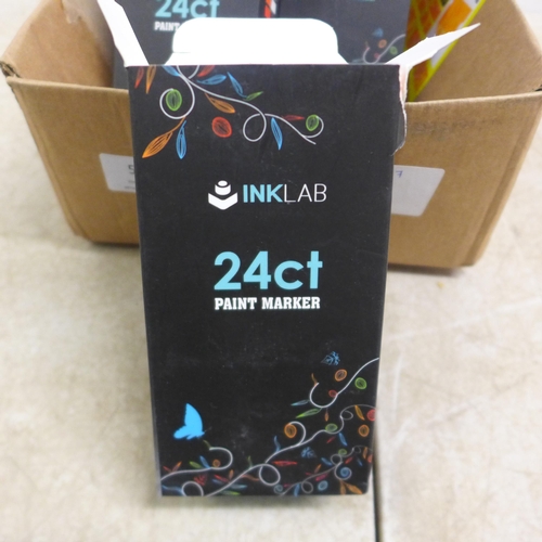 5073 - 8 boxes of 24 Inklab paint markers