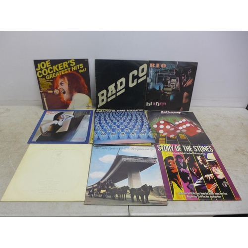 5087 - 20 various rock LPs including Dire Straits, U2, Stray Cats, Queen, Bad Company, Rolling Stones, etc.