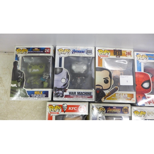 5088 - A collection of 15 Funko Pop vinyl figures, mostly Marvel and Disney