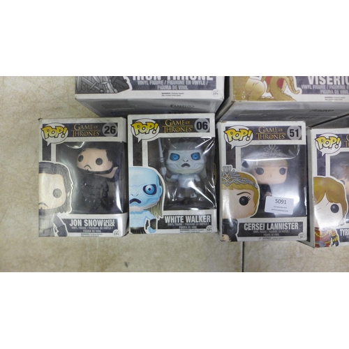 5091 - A collection of Game of Thrones Funko Pop vinyl figures