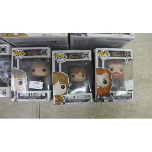 5091 - A collection of Game of Thrones Funko Pop vinyl figures