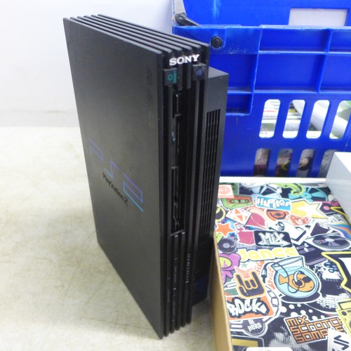 5064 - A quantity of gaming equipment including an XBox 360 with HDD, a Playstation 2, a Nintendo Wii, asso... 