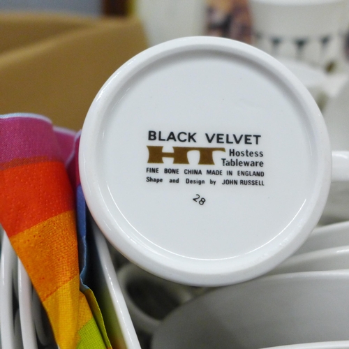 1000 - A collection of 'Black Velvet' coffee ware **PLEASE NOTE THIS LOT IS NOT ELIGIBLE FOR IN-HOUSE POSTI... 