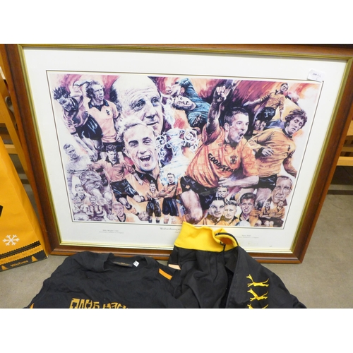 1001 - Wolverhampton Wanderers; framed Greatest Players picture, signed Billy Wright and Steve Bull, with c... 