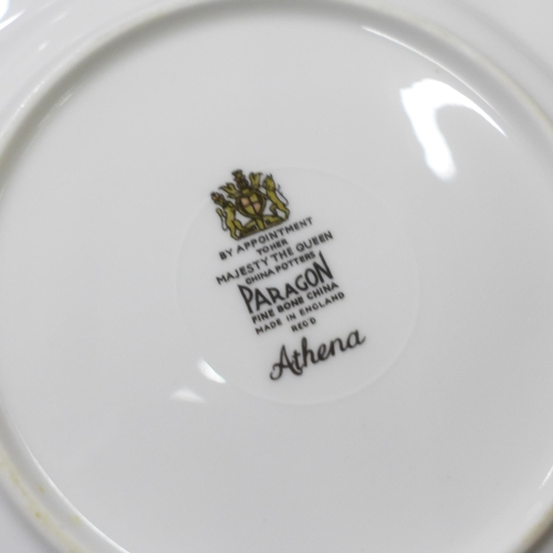 1015 - A collection of Paragon Athena fine bone china, dinner service including eleven dinner plates, eight... 