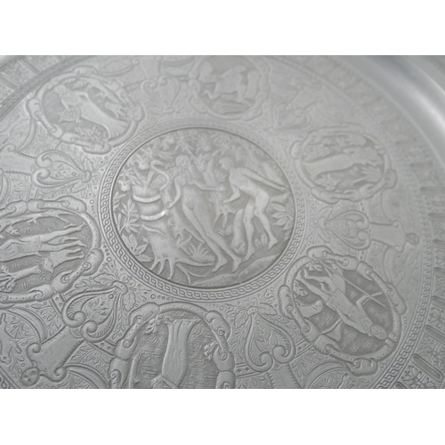 1023 - A Berendsohn pewter plate 'Adam and Eve'