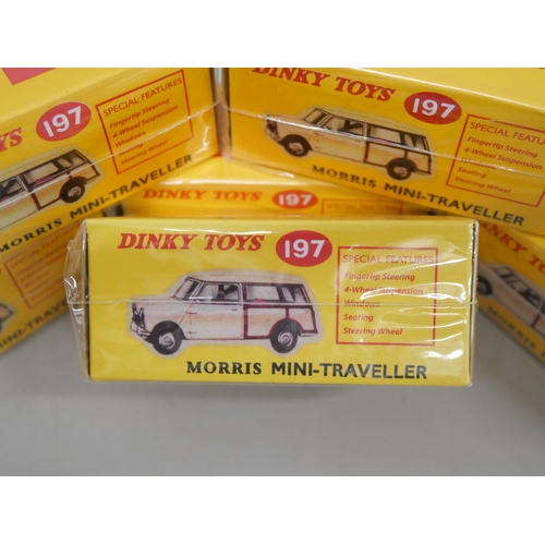 617 - Six Dinky Toys Norev Morris Minor Travellers