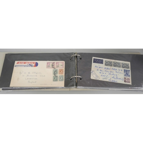 643 - Stamps; an album of King George VI Commonwealth first day covers and postal history - 50 items