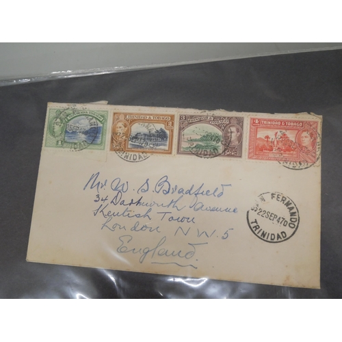 643 - Stamps; an album of King George VI Commonwealth first day covers and postal history - 50 items