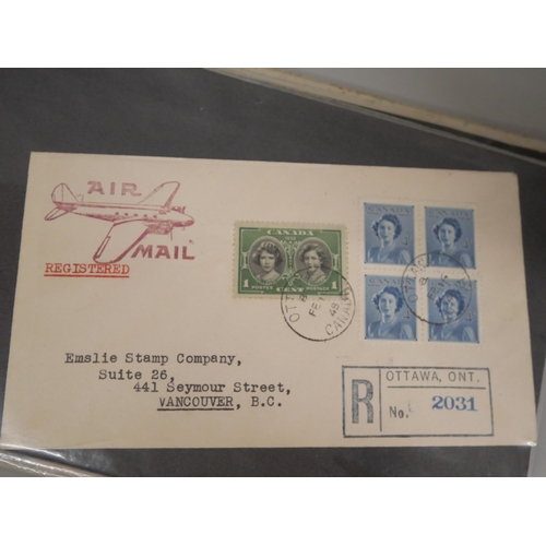 643 - Stamps; an album of King George VI Commonwealth first day covers and postal history - 50 items