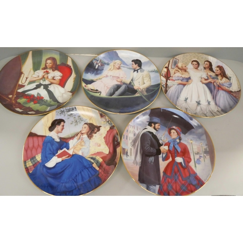 657 - A set of eight Little Women figures and collectors plates; four Franklin porcelain and four Coalport... 