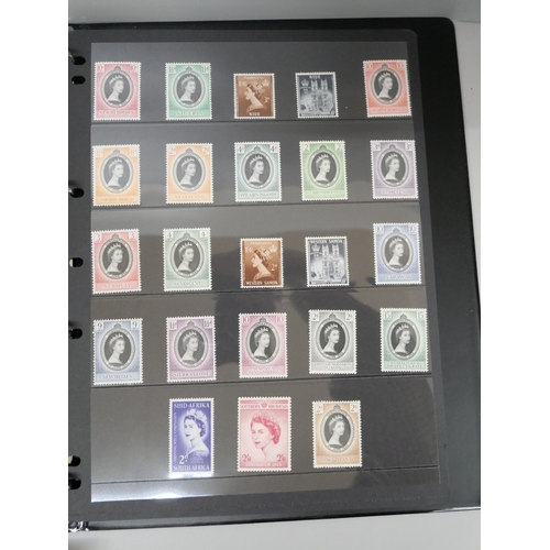 659 - Stamps; Harrington and Byrne folder of Queen Elizabeth II Coronation stamps