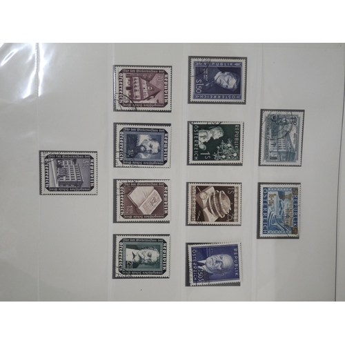 664 - Stamps; Austria stamps in printed album for the period 1945 to 1967, catalogues at over £1,200