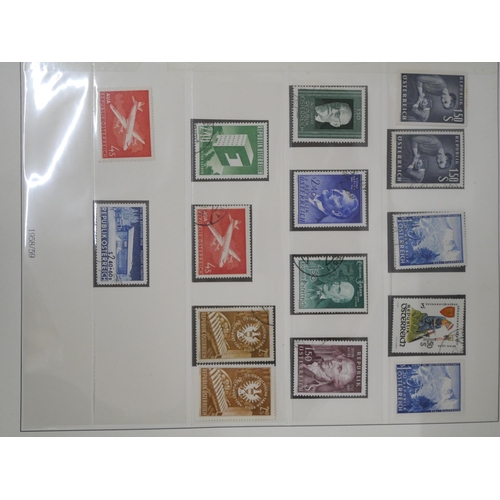 664 - Stamps; Austria stamps in printed album for the period 1945 to 1967, catalogues at over £1,200