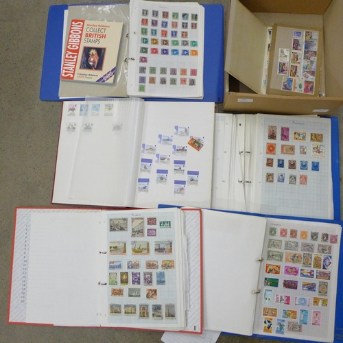 716 - Four albums of stamps, Russia, Middle East, West Indies, North and South America, Commonwealth count... 