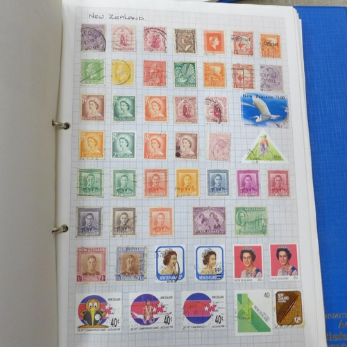 716 - Four albums of stamps, Russia, Middle East, West Indies, North and South America, Commonwealth count... 