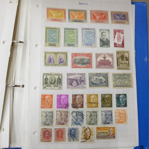 716 - Four albums of stamps, Russia, Middle East, West Indies, North and South America, Commonwealth count... 