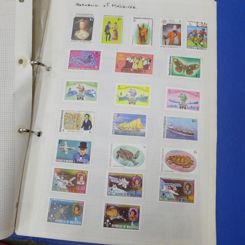 716 - Four albums of stamps, Russia, Middle East, West Indies, North and South America, Commonwealth count... 