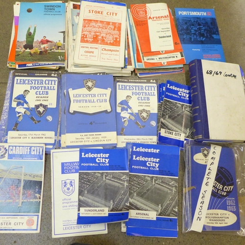 733 - A collection of Leicester City football programmes from 1960s