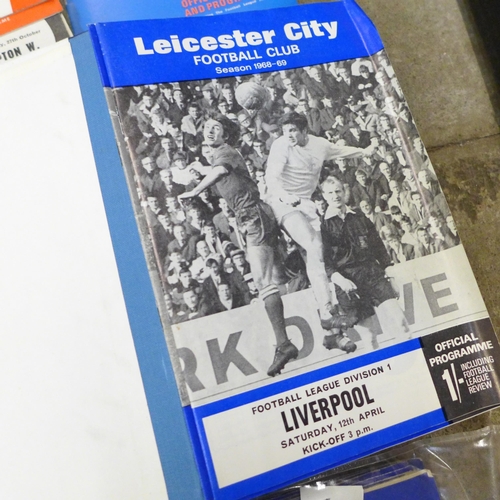 733 - A collection of Leicester City football programmes from 1960s