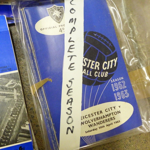 733 - A collection of Leicester City football programmes from 1960s