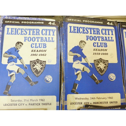 733 - A collection of Leicester City football programmes from 1960s