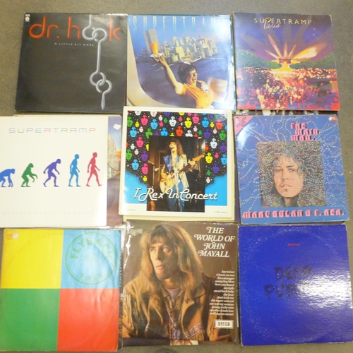 735 - A collection of prog rock/rock LP records, (30)