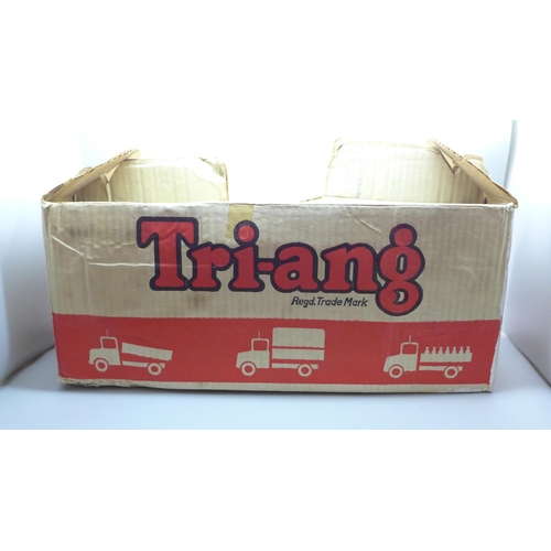 740 - A Triang pressed steel covered lorry, boxed, probably 1960s