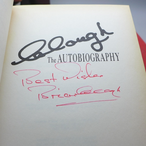 751 - Four signed autobiographies/novels, Brian Clough, Henry Cooper, Dickie Bird and Paul Kieniewicz