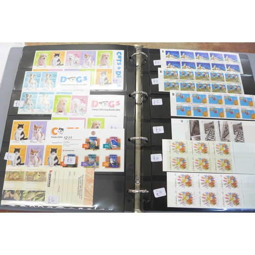 752 - Stamps; an album of worldwide stamp booklets, 93 in total, with a catalogue value of over £850 as st... 