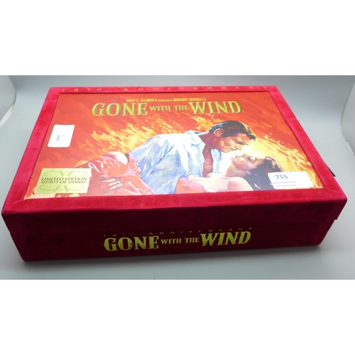 755 - Gone With The Wind, 3 disc Blu-ray, DVD and CD set, boxed Anniversary Edition