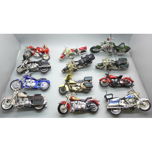 758 - A collection of Maisto models of motorcycles