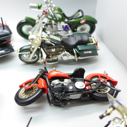 758 - A collection of Maisto models of motorcycles