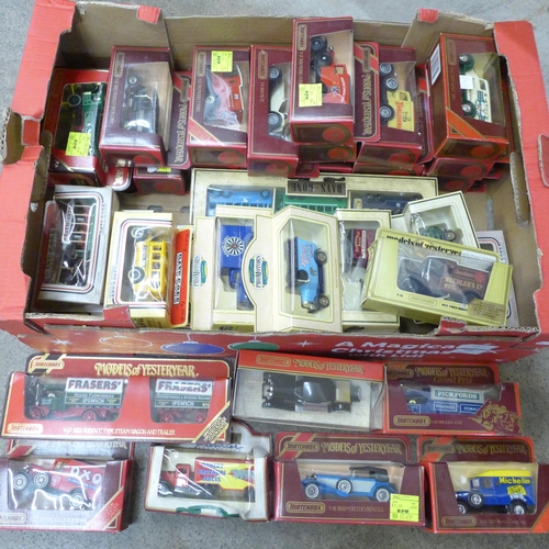 764 - A box of die-cast vehicles including Days Gone, Models of Yesteryear and Matchbox, (34)