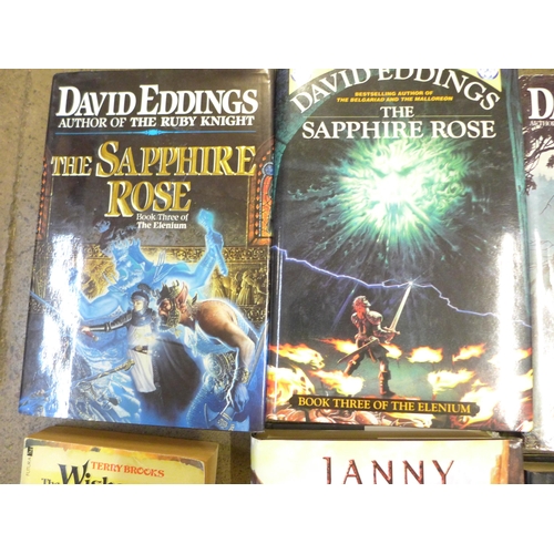 769 - A collection of books by Terry Brooks, David Eddings, Brian Daley, Raymond E Feist