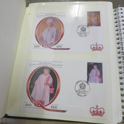 770 - Four albums of commemorative stamps, Royal Wedding of the Prince of Wales and Lady Diana Spencer, Cr... 