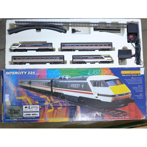 779 - A Hornby Railways Intercity 225 00 gauge train set, lacking track layout