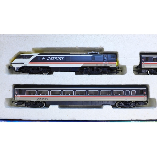 779 - A Hornby Railways Intercity 225 00 gauge train set, lacking track layout