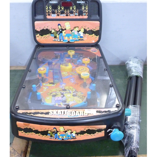 782 - A Simpsons pin-ball machine, lacking 9v 700mA power supply