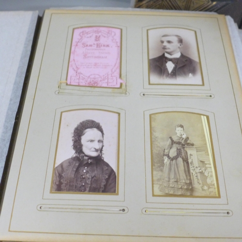 786D - Two albums of Victorian carte de visites and an album of wartime and naval photographs